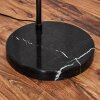Bassagoda Bogenlampe 45 cm Chrom, Schwarz, 1-flammig, Stoff-Lampenschirm