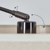 Bassagoda Bogenlampe 45 cm Chrom, Schwarz, 1-flammig, Stoff-Lampenschirm