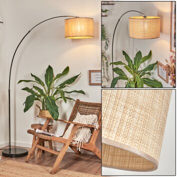 Sabadim Stehleuchte 35 cm Chrom, Schwarz, 1-flammig