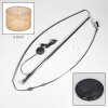 Barcos Bogenstehlampe 35 cm Chrom, Schwarz, 1-flammig, Stoff-Lampenschirm
