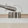 Bassagoda Bogenstehlampe 45 cm Nickel-Matt, Schwarz, 1-flammig, Stoff-Lampenschirm