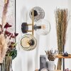 Ripoll Wandleuchte Glas 15 cm Gold, Schwarz, 3-flammig
