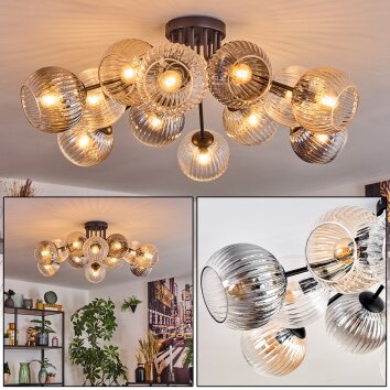 Koyoto Deckenleuchte Glas 15 cm Bernsteinfarben, Klar, Rauchfarben, 12-flammig