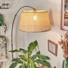 Sabadim Bogenlampe 45 cm Nickel-Matt, Schwarz, 1-flammig, Stoff-Lampenschirm
