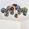 Ripoll Deckenleuchte Glas 15 cm Blau, Grün, Kupferfarben, 12-flammig