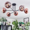 Koyoto Deckenleuchte Glas 15 cm Klar, Kupferfarben, 6-flammig