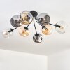 Ripoll Deckenleuchte Glas 15 cm Bernsteinfarben, Klar, Rauchfarben, 8-flammig