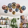 Ripoll Deckenleuchte Glas 15 cm Blau, Gold, Kupferfarben, 12-flammig