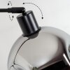 Ripoll Stehleuchte Glas 20 cm Schwarz, 1-flammig