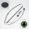 Ripoll Bogenlampe Glas 25 cm Schwarz, 1-flammig