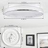 Makak Deckenleuchte LED Chrom, Weiß, 1-flammig