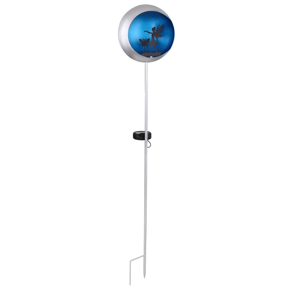Globo Solarleuchte LED Blau, Silber, 1-flammig