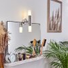 Morges Spiegelleuchte LED Dunkelbraun, Nickel-Matt, 2-flammig