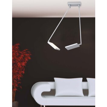Luce Design Book Deckenleuchte LED Silber, 2-flammig