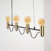 Gnarp Pendelleuchte Schwarz-Gold, 4-flammig