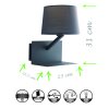 Luce Design Ciak Wandleuchte Grau, 1-flammig