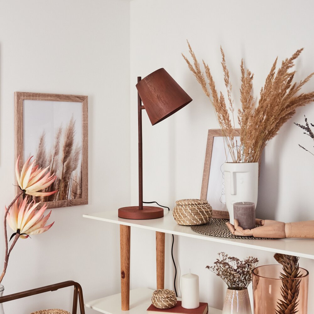 Lungre Tischleuchte Rostfarben, 1-flammig