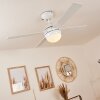 Hausvik Deckenventilator mit Beleuchtung Braun, Weiß, 1-flammig, Fernbedienung