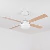 Hausvik Deckenventilator mit Beleuchtung Braun, Weiß, 1-flammig, Fernbedienung