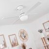 Hausvik Deckenventilator mit Beleuchtung Braun, Weiß, 1-flammig, Fernbedienung