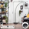 Ripoll Stehleuchte Glas 25 cm Schwarz, 1-flammig