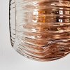 Ripoll Wandleuchte Glas 15 cm Gold, Klar, Kupferfarben, Rauchfarben, 3-flammig