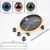 Ripoll Deckenleuchte Glas 15 cm Naturfarben, Schwarz, 3-flammig