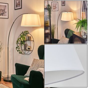 Bassagoda Stehleuchte 45 cm Chrom, Schwarz, 1-flammig
