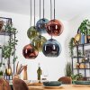 Koyoto Hängeleuchte Glas 25 cm Blau, Grün, Kupferfarben, 6-flammig