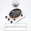 Koyoto Deckenleuchte Glas 20 cm Naturfarben, Schwarz, 3-flammig
