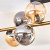 Gastor Deckenleuchte Glas 15 cm Gold, Schwarz, 10-flammig