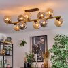 Gastor Deckenleuchte Glas 15 cm Gold, Schwarz, 10-flammig