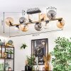 Gastor Deckenleuchte Glas 15 cm Gold, Schwarz, 10-flammig