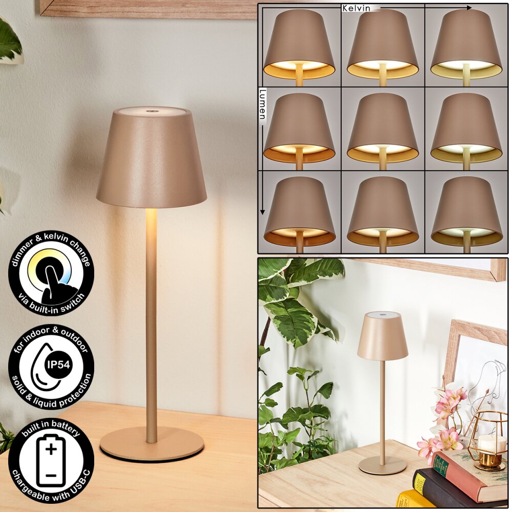 Salgadinho Tischleuchte LED Sandfarben, 1-flammig main product photo