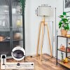 Soungou Stehleuchte 38 cm Naturfarben, Schwarz, 1-flammig