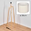 Soungou Stehleuchte 38 cm Naturfarben, Schwarz, 1-flammig