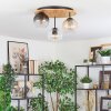 Koyoto Deckenleuchte Glas 15 cm Naturfarben, Schwarz, 3-flammig