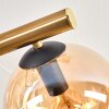 Gastor Deckenleuchte Glas 15 cm Gold, Schwarz, 10-flammig