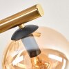 Gastor Deckenleuchte Glas 15 cm Gold, Schwarz, 10-flammig
