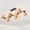 Gastor Deckenleuchte Glas 15 cm Gold, Schwarz, 10-flammig