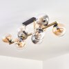 Gastor Deckenleuchte Glas 15 cm Gold, Schwarz, 10-flammig