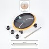 Koyoto Deckenleuchte Glas 20 cm Naturfarben, Schwarz, 3-flammig