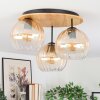 Koyoto Deckenleuchte Glas 20 cm Naturfarben, Schwarz, 3-flammig