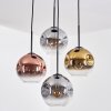 Ripoll Hängeleuchte Glas 20 cm Gold, Klar, Kupferfarben, Rauchfarben, 4-flammig
