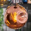 Ripoll Hängeleuchte Glas 20 cm Blau, Grün, Kupferfarben, 4-flammig