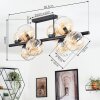 Koyoto Deckenleuchte Glas 15 cm Bernsteinfarben, Klar, 8-flammig