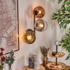 Koyoto Wandleuchte Glas 15 cm Gold, Klar, Kupferfarben, Rauchfarben, 3-flammig