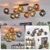Ripoll Deckenleuchte Glas 15 cm Gold, Schwarz, 10-flammig