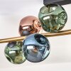 Ripoll Deckenleuchte Glas 15 cm Gold, Schwarz, 10-flammig