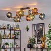 Ripoll Deckenleuchte Glas 15 cm Gold, Schwarz, 10-flammig